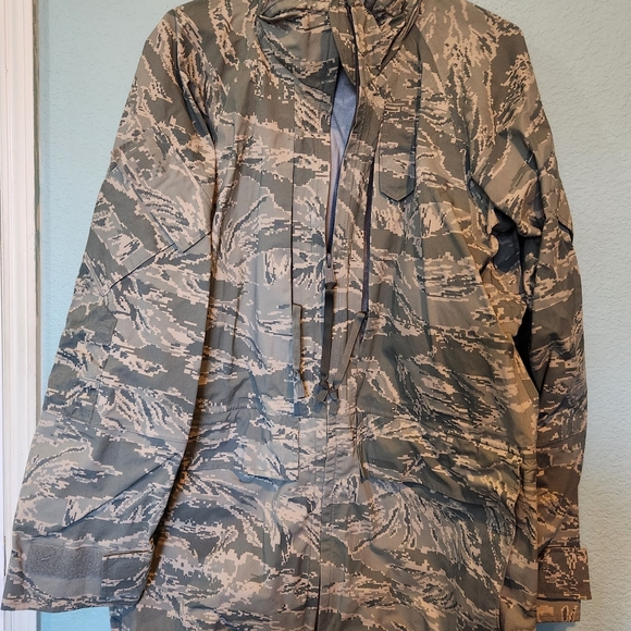 Parka APECS USAF Tiger Stripe Camouflage SPM1C1 07 C 1019 Medium Long W Beanie - Picture 2 of 10